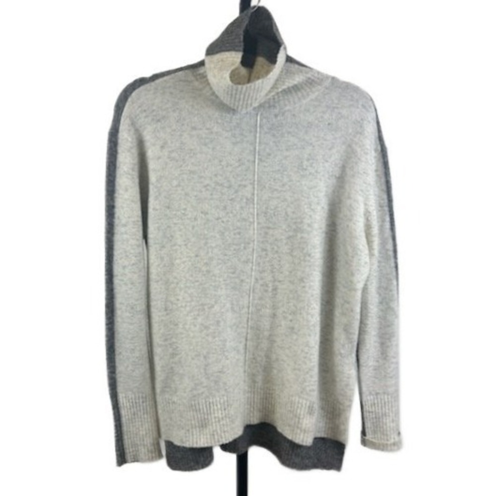 Athleta Women's Size Small Gray Marl Wool-Blend‎ Turtleneck Sweater